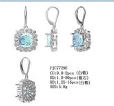 Sterling Silver Semi Mount Earrings Setting Cushion CU 9X9mm Leverback - Syzjewelry